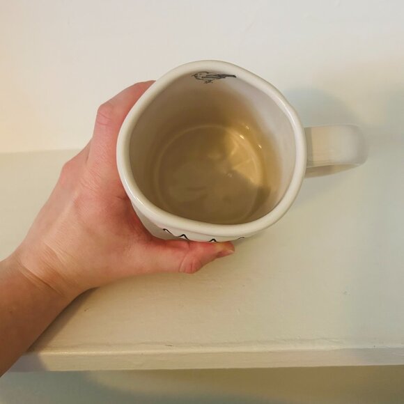 Rae Dunn Mama Bird Mug White Black Ceramic Coffee Art Limited Edition - Picture 5 of 7